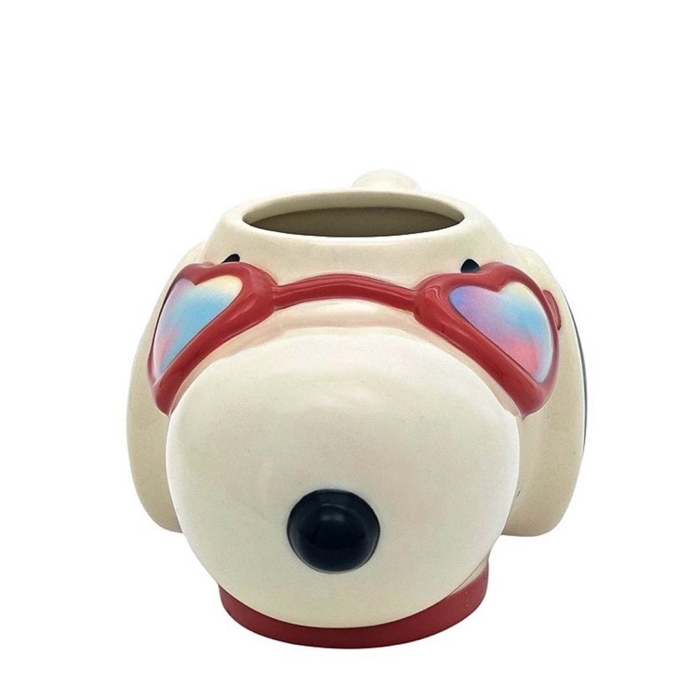 Snoopy Mug,Adorable Dog Mug with Heart Glasses - Picture 3 of 4